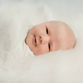 face of newborn child