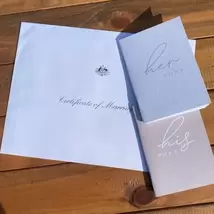his and hers wedding vows booklets